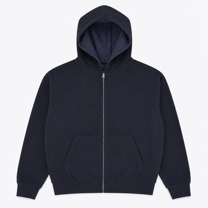 Plaid Hoodie - Black