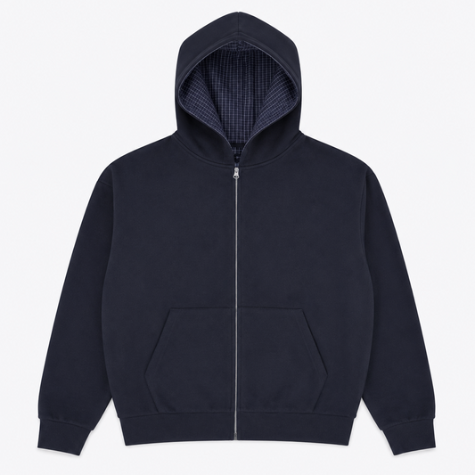 Plaid Hoodie - Black