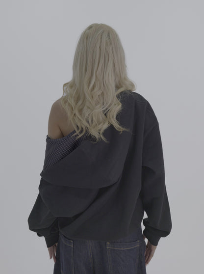 Plaid Hoodie - Black